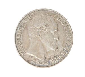 DANMARK FREDERIK VII,1 Rigsdaler 1854. 14.45 gr 0.875 silver (Kv. 1/1+)