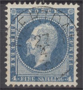 NK 4 I-rings HJERTDAL 27-4-5x (Te, 4 pkt) svakt praktstemplet på lys utgave av 4 skill Oscar