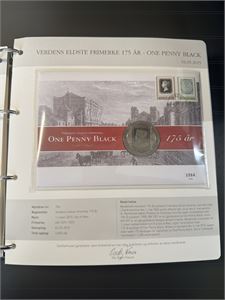 Verdens eldstre frimerke 175 rår One black penny