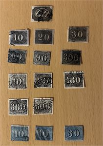 BRASIL + Diverse merker 1844-90 i mini innstikksbok + noe annet