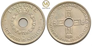 1 krone 1937 Haakon VII. Kv.0