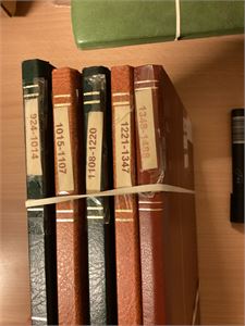 Inst.bok, Norske dubletter stemplet  NK 927 - 1488 i 5 instikksbøker