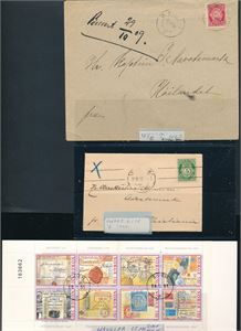 BREV MED VARIANTER 4 brev med øremerker + 1995 jubileumshefte med manglende Svalbardmerke