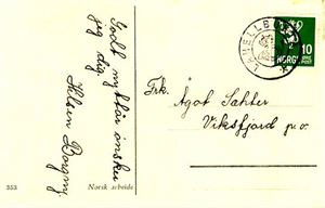 KPH LAHELLBUKTA m/Nk202/242 på julekort. 3 pkt i Postal III. God kvalitet