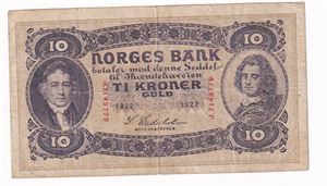 10 kroner 1922 J