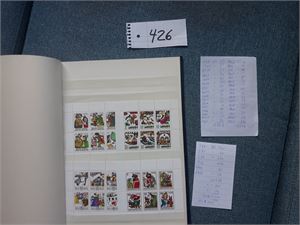 DDR Brukte og postfriske miniark i 16 siders bok. (Oppgitt AFA 1889)