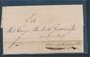 Prefrimbrev fra Flekkefjord til Christianssand 5. mars 1836