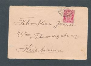 HORDALAND Lite brev med Nk 100 stemplet 4-rings "232" (D/S Herløfjord eller Kvalvågnes). Pris 200 kroner på en annen auksjon