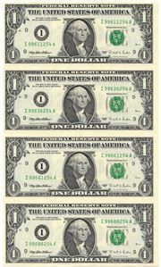 US dollar 1995 i helark. Kv.0