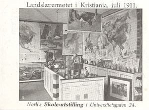 Landslærermøte i kristiania, Juli 1911 (Nordli's Skole-utstilling).  Brukt 1911