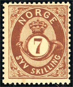 21 III. 7 skilling Posthorn. (2.200,-).