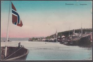 Drammen, Tangenkaien (UB småf.) kolorert (E.Kull)