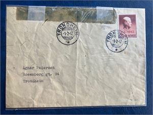 NK 301 Quisling FDC - medtatt brev