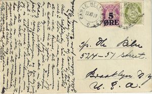 GAMLE HELLESUND stempel på postkort den 22-12-22