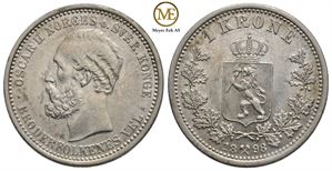 1 krone 1898 Oscar II. Kv.01