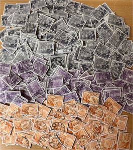 Ex 359-69 o. Postjubileum, sprettede bunter for å vise innholdet