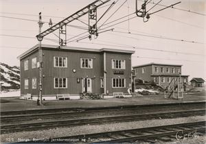 Postkort jernbane BJØRNFJELL stasjon og turiststasjon (NO) A6 s/h (Oppi 12-5) ubrukt