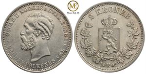 2 kroner 1902 Oscar II. Kv.0/01