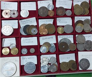 Trevligt parti från diverse länder ink. ett par silvermynt