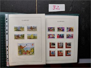 GUERNSEY xx egenmontert samling 1997-2004 i LT perm. Noen merker på plansje bakerst. Fin kvalitet