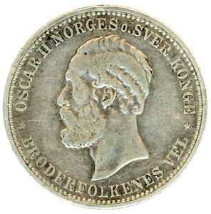 2 kroner 1900. 1+