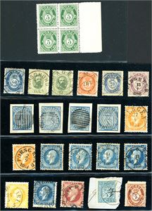 Norske merker i 13 innstikkbøker. Flere album er meget tynt besatt, men noen godbiter i blant.