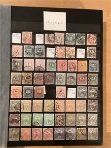 Ungarn Instikksbok 64 sider med merker fra 1871 stemplet