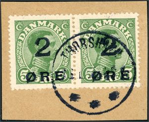 Færøyene. Two letters and a small pice, all with one 2 øre/5 øre togerther with a 5 øre Chr. X.