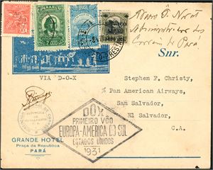 Collection Dornier Do X. 6 letters and two postcards. One of each quite new. Mixed quality.