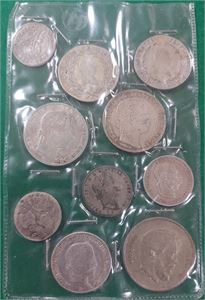 ÖSTERRIKE-UNGERN parti inklusive silvermynt, bland annat 3 kr 1697 och 1 Fl 1861. (Kv 1/1+)
