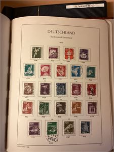 Tyskland BRD 1949 - 1977 og 1985 - 2000 i 2 Leuchtturm album med hovedsakelig pene stempler.