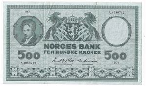 500 kroner 1971 A