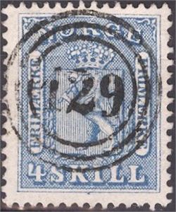 NK 8 4 skill våpen III-129 (Hougsund) nydelig stemplet