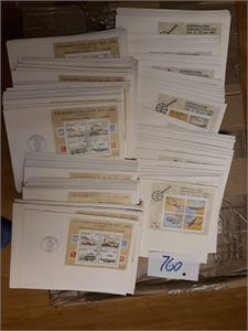 FDC-NORWEX 80 Blokk 2 50 stk og Blokk 3 64 stk. (Hk 2240). Vekt 1,6 kilo