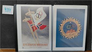 OLYMPISKE LEKER - PLAKATER 44 forskjellige nytrykk i mappe1896-2004
