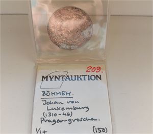 BÖHMEN Johan av Luxemburg (1310–1346) Prager Groschen, silver, Prag