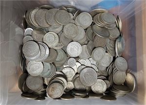 SVERIGE parti 40% silvermynt, tot. vikt 4.4 kg