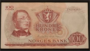 100 kroner 1971 Z. Kv.-1/1+