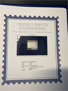 Verdens første julefrimerke sølv
