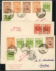 Persia. A collection of a little more than 50 envelopes from approx. 1930 to 1950. Mixed condition.