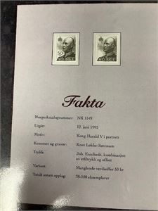 50-kroner Kong Harald UTEN VERDISIFFER - kun 78 kjente eks.