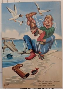 HUMOR, Strandtema, brukt 1967, utgiver Aune.