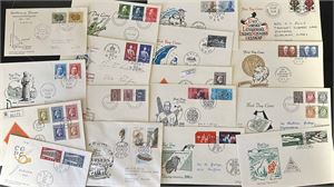 FDC Bunke 60-70-tallet. NB: SE PÅ VIGNETTENE!!