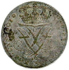 4 Mark 1726. Kantfeil nede til venstre fra advers. 12 - H 4, NM 5. God 1+