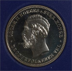 Medalje 1987 Norge 0 Sølv, restrike 2 krone 1887