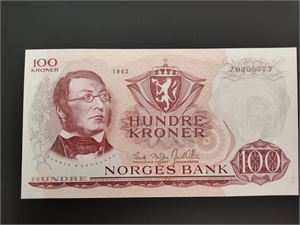 100 kroner 1962 Z 0-million erstatning ex. Skilling