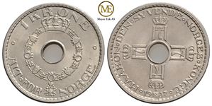 1 krone 1937 Haakon VII. Kv.0