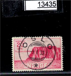 Nk 182 o. 20øre Nordkapp prakt "OSLO 9-1-33". 1 litt rund hjørnetagg
