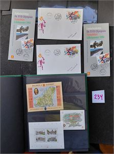 Mest postfriske miniark + noe annet i LT 4-blokk album. Medfølger noen produkter OL 1994 Lillehammer