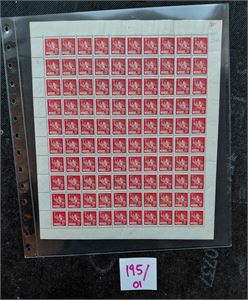 Nk 179 xx. 20øre Hellig Olav i ubrettet helark (Hk 3500)